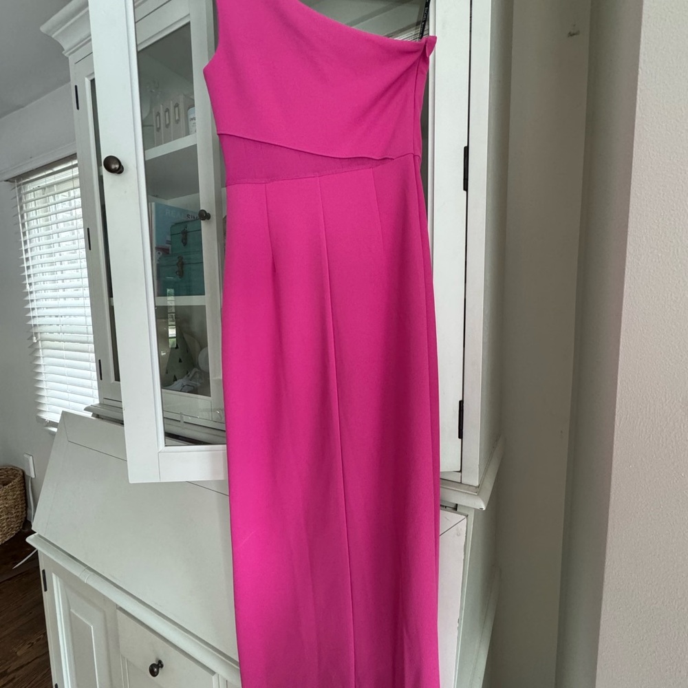 RACHEL Rachel Roy Pink One-Shoulder Gown for Weddings